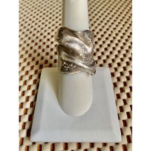 925 Sterling Silver RCI Italy Statement Bold Modernists Ring 9.5 Grams Size 7